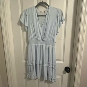 Altar'd State Sky Blue Textured Dress